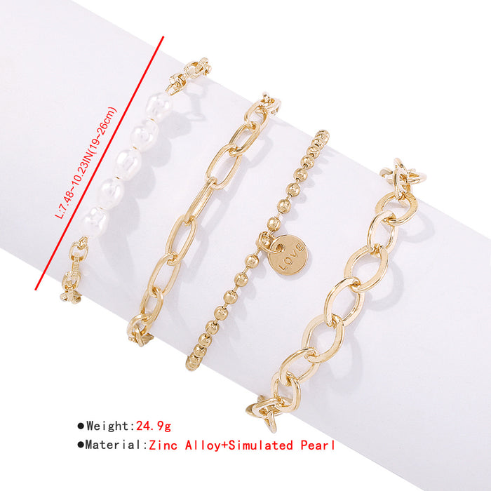 Modeschmuck Geometrischer Perlen-Retro-Schmuck Frauen