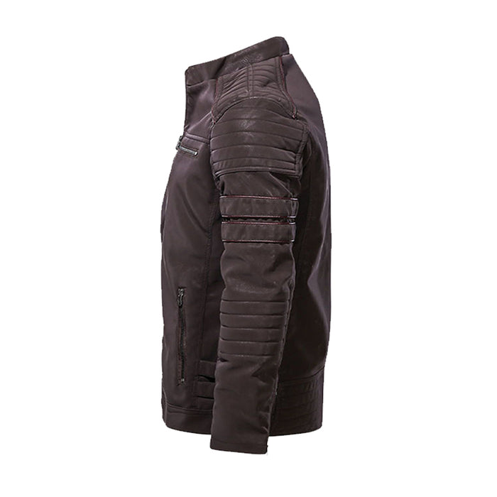 Männer Lederjacke Motorrad PU Männer Jacken