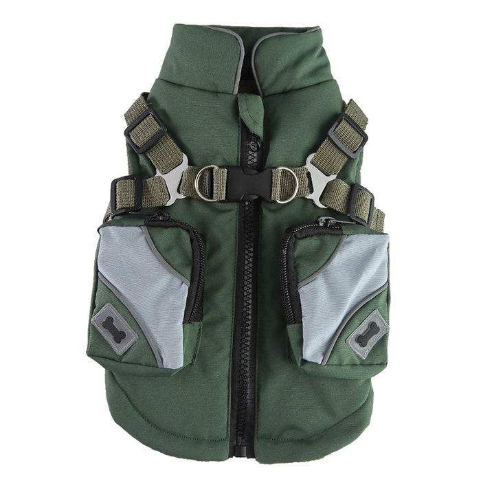 Haustier Winter Baumwolle Hundekleidung Zipper Jacke Hund Zubehör
