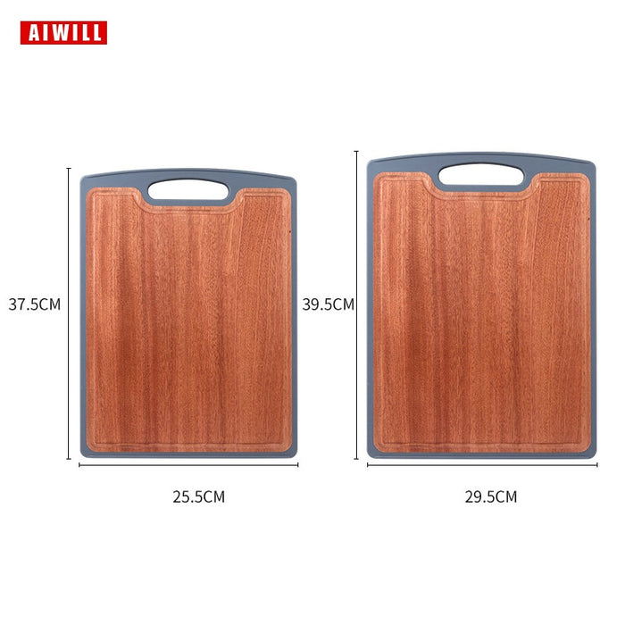 Aiwill Board Haushalt Edelstahl Schneidebrett Doppel Massivholz