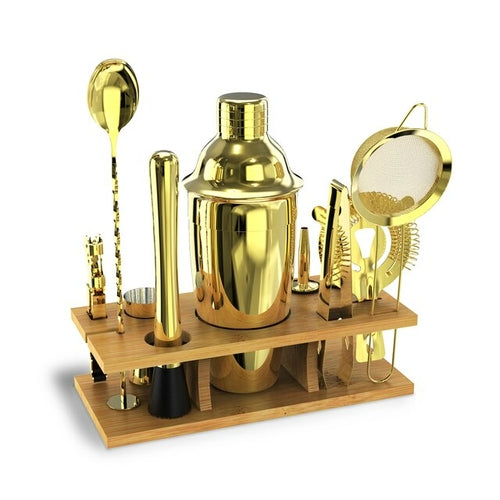 Cocktail-Shaker-Set, 11-teiliges Barkeeper-Set für Mixer Wein Martini,