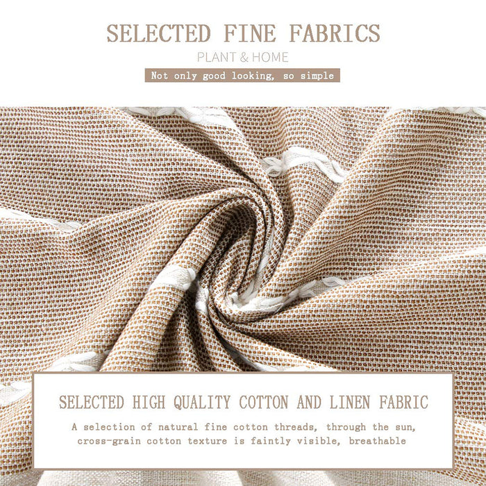 Cotton linen tablecloths, wrinkle-free anti-fading tablecloth, tassel