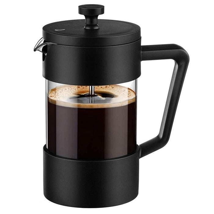 French Press Kaffee- und Teebereiter 12 Unzen, verdickter Borosilikat-Gl-Kaffee