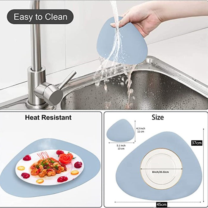Inyahome Pu-Tischsets für Tisch, wasserdichtes, rutschfestes Isolierleder