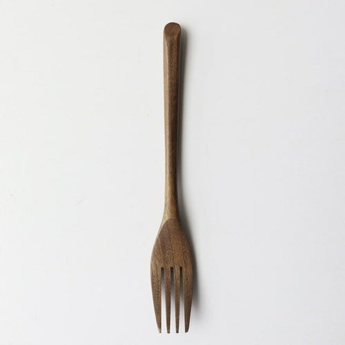 Japanese Style Natural Black Walnut Holz Löffel Gabel Abendessen Essen