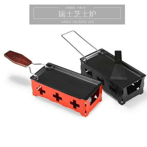 Metall-Kohlenstoffstahl-Mini-Käse-Raclette-Kerzen mit Antihaftbeschichtung