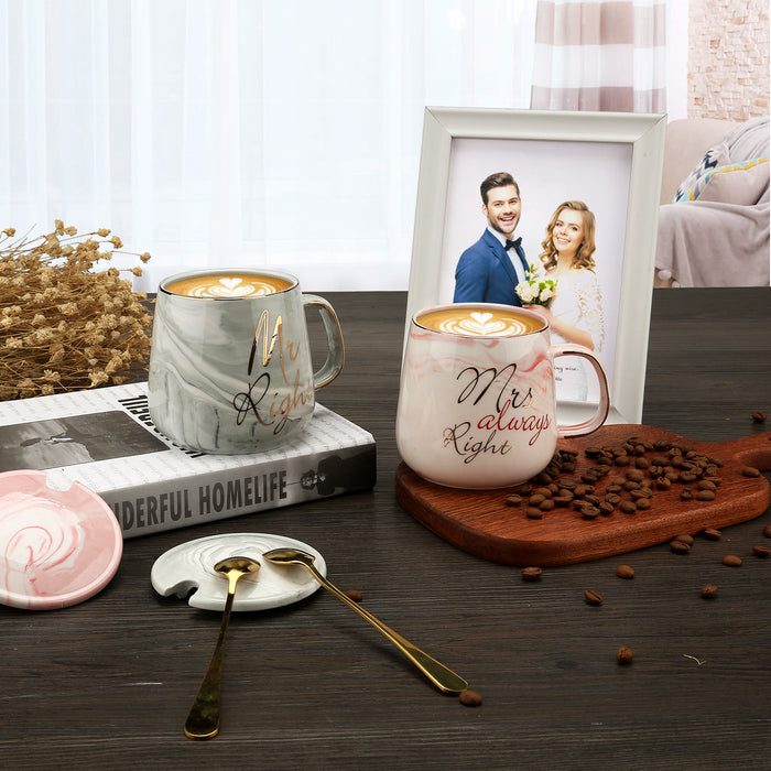 Herr Richtig Frau Immer Richtig Paar Kaffeetassen - Bridal Shower Hochzeit