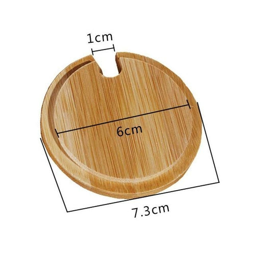 Natural Bamboo Mug Cup Lid Lid Creative Various Size For