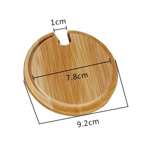 Natural Bamboo Mug Cup Lid Lid Creative Various Size For