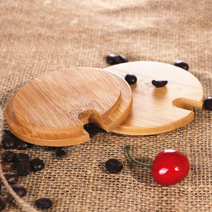 Natural Bamboo Mug Cup Lid Lid Creative Various Size For