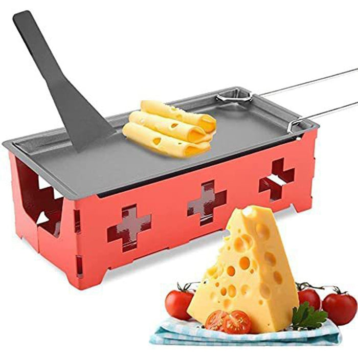 Antihaft-Käse-Raclette-Pfanne mit Kerzen Spatel Mehrzweck