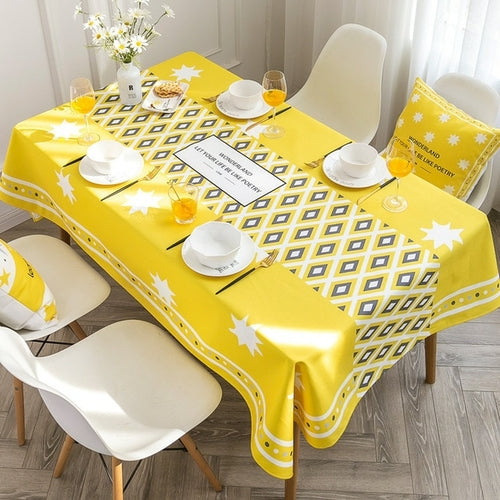 Nordic Style Simple Waterproof Tablecloth Rectangular Table Cover