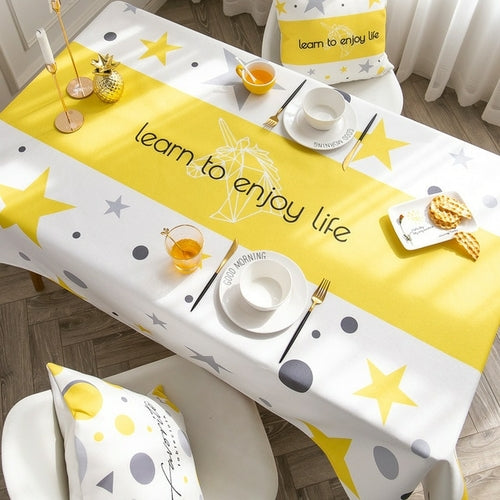 Nordic Style Simple Waterproof Tablecloth Rectangular Table Cover