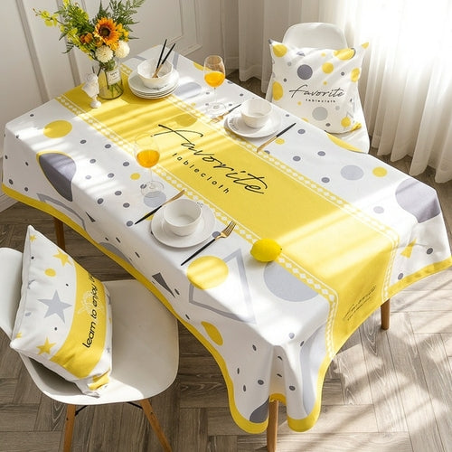 Nordic Style Simple Waterproof Tablecloth Rectangular Table Cover