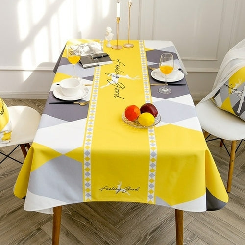 Nordic Style Simple Waterproof Tablecloth Rectangular Table Cover