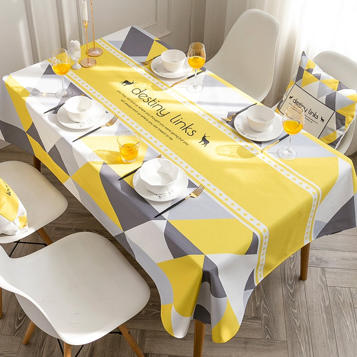 Nordic Style Simple Waterproof Tablecloth Rectangular Table Cover