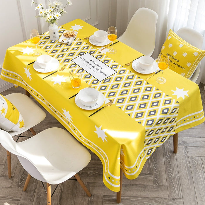 Nordic Style Simple Waterproof Tablecloth Rectangular Table Cover