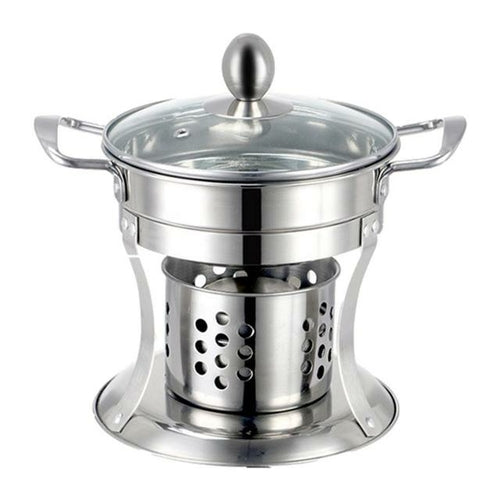 Tragbarer Hot Pot Herd mit Topf Edelstahl Shabu Hot Pot mit