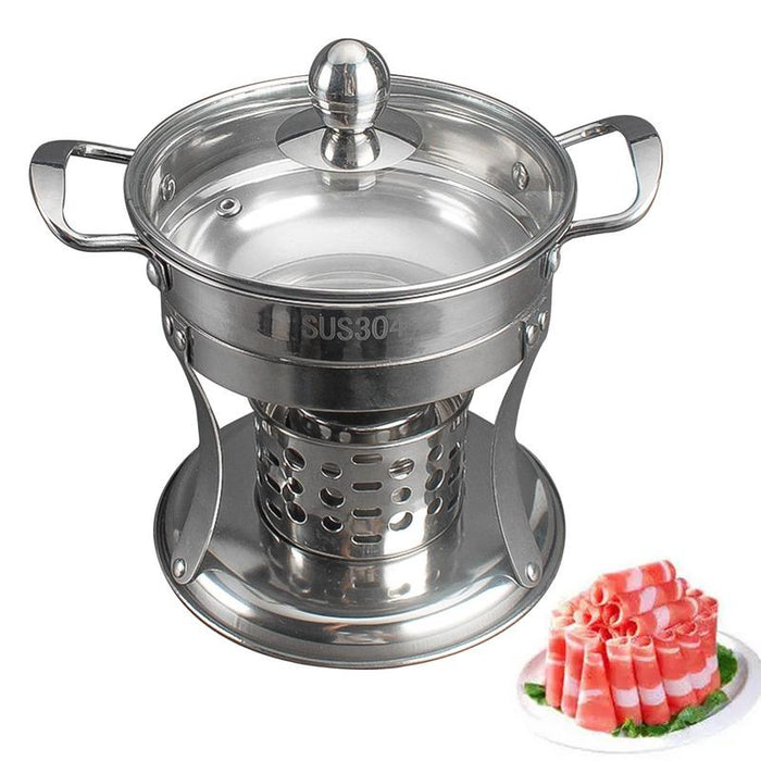 Tragbarer Hot Pot Herd mit Topf Edelstahl Shabu Hot Pot mit