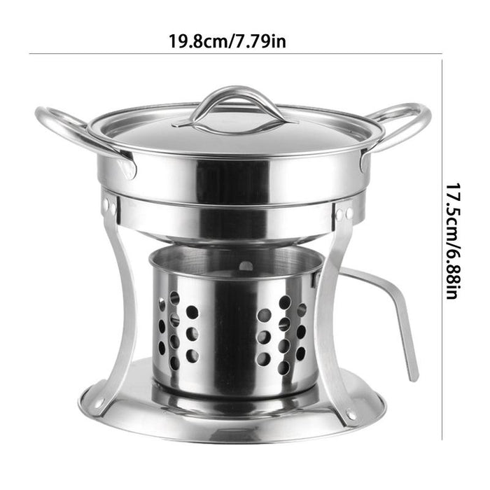 Tragbarer Hot Pot Herd mit Topf Edelstahl Shabu Hot Pot mit