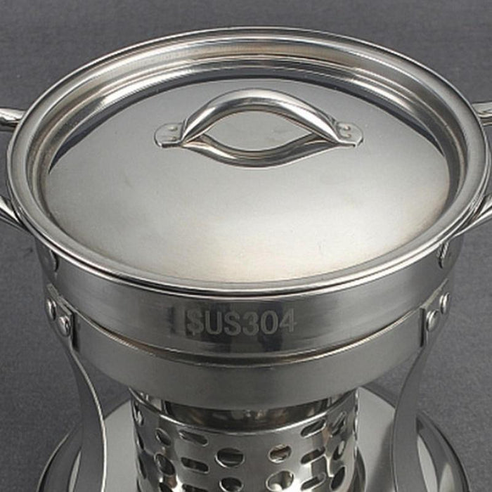 Tragbarer Hot Pot Herd mit Topf Edelstahl Shabu Hot Pot mit