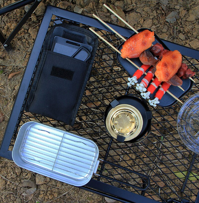 Tragbare Antihaft-Grillpfanne Bbq Griddle-Platte Bratentopf mit