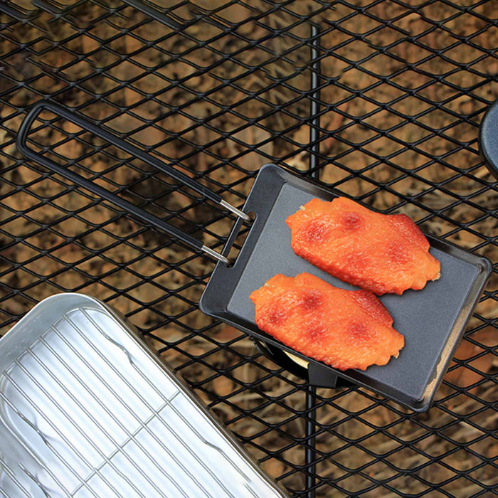 Tragbare Antihaft-Grillpfanne Bbq Griddle-Platte Bratentopf mit