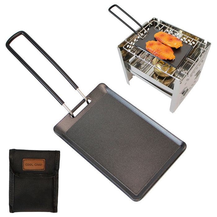 Tragbare Antihaft-Grillpfanne Bbq Griddle-Platte Bratentopf mit