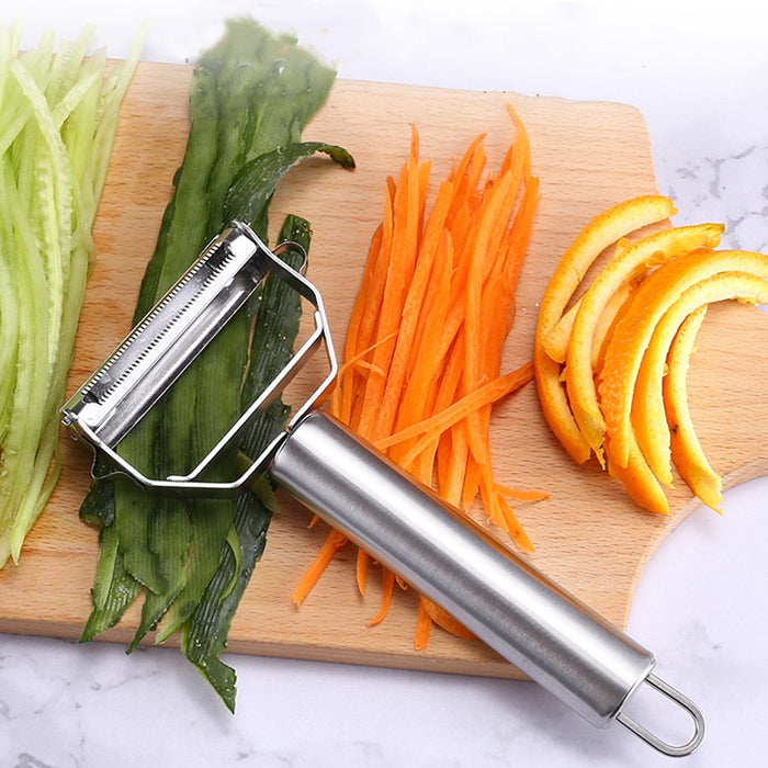 Edelstahlschäler Obst Gemüse Multifunktionsreibe Julienne
