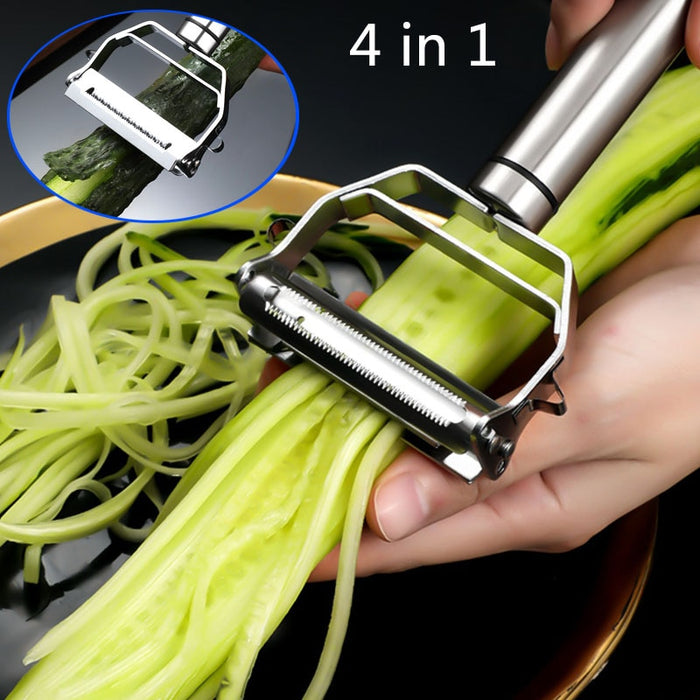 Edelstahlschäler Obst Gemüse Multifunktionsreibe Julienne