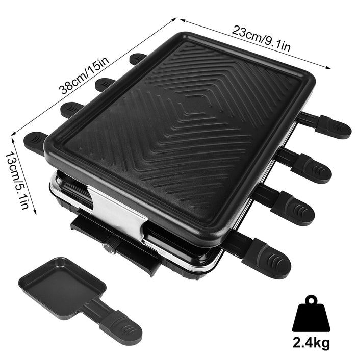 Table Grill Electric Korean Bbq Grill Indoor Cheese Raclette For 8