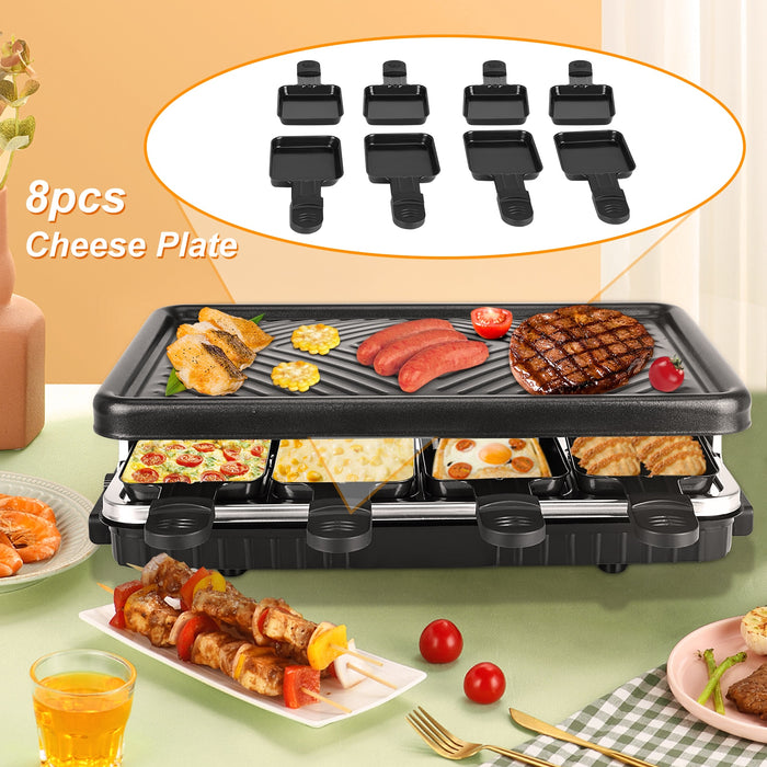 Table Grill Electric Korean Bbq Grill Indoor Cheese Raclette For 8