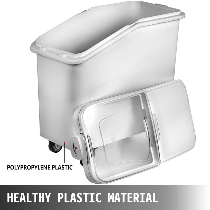 VEVOR 6.6Gal 21Gal Kitchen Container Ingredient Storage Bin W/ Wheel &