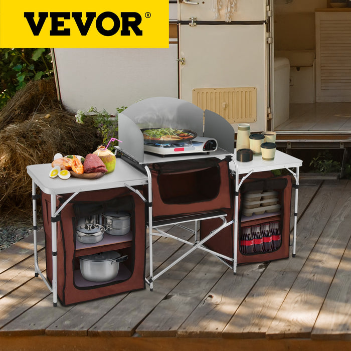Vevor Camping Outdoor Küche Tisch Schrank faltbar klappbar Kochen