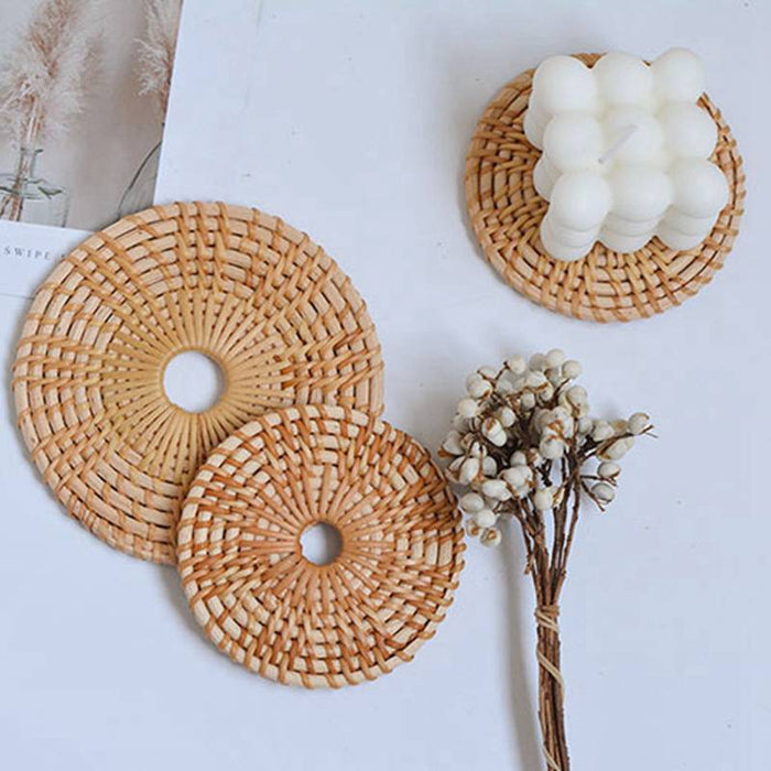 Vietnam autumn rattan woven coaster table insulation coaster shooting