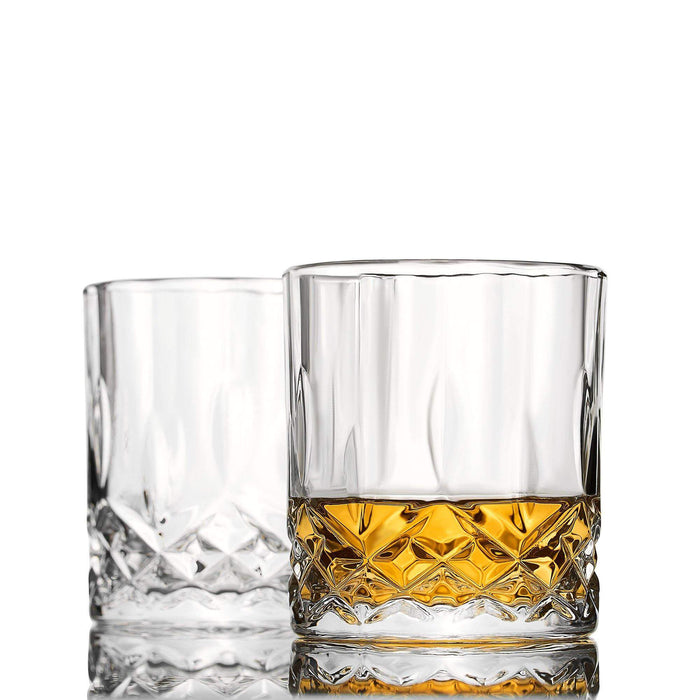 Whisky Chilling Stones Geschenkset mit 2 charakteristischen Kristallgläsern