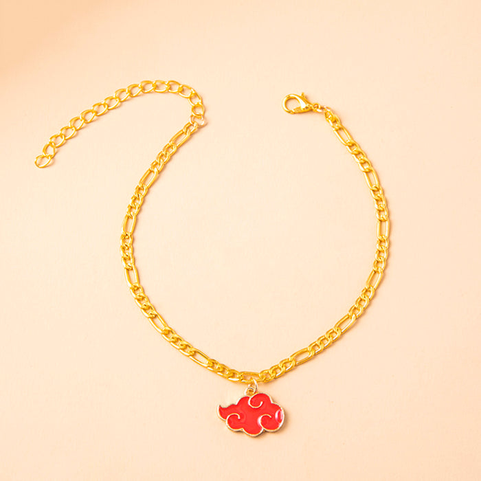 Rote Wolke Charms Fußkettchen Fußschmuck für Frauen