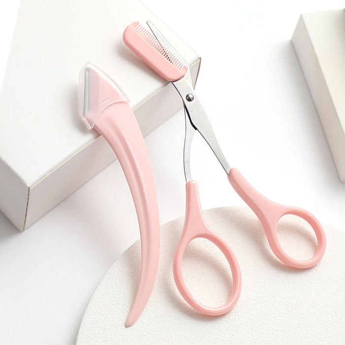 Augenbraue Trimmen Messer mit Kamm gekrümmt Mond Klein Beauty Supplies Gadgets