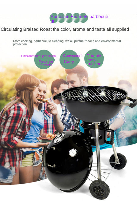 Home Outdoor BBQ Grill Tragbarer Grill 3,5 Zoll Holzkohlegrill Hitzebeständig Druckbeständiger Grill