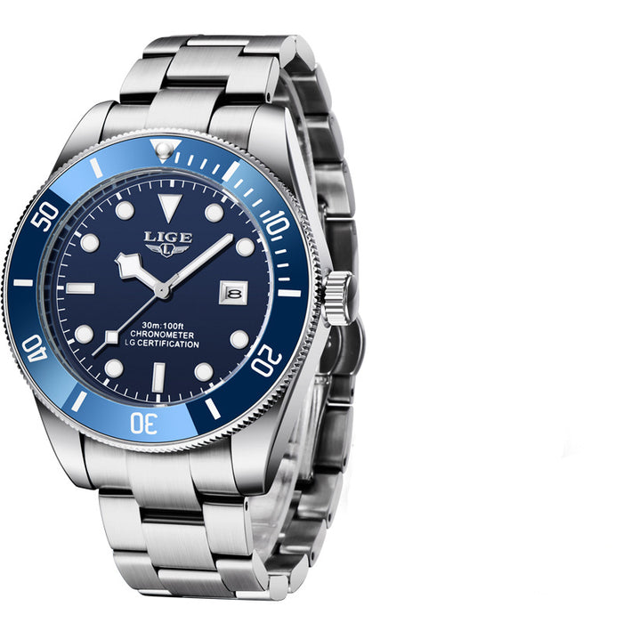 Stainless steel quartz watch band for men