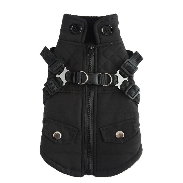 Haustier Winter Baumwolle Hundekleidung Zipper Jacke Hund Zubehör