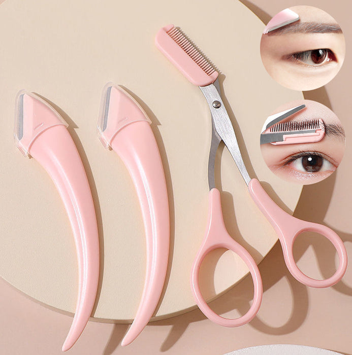 Augenbraue Trimmen Messer mit Kamm gekrümmt Mond Klein Beauty Supplies Gadgets