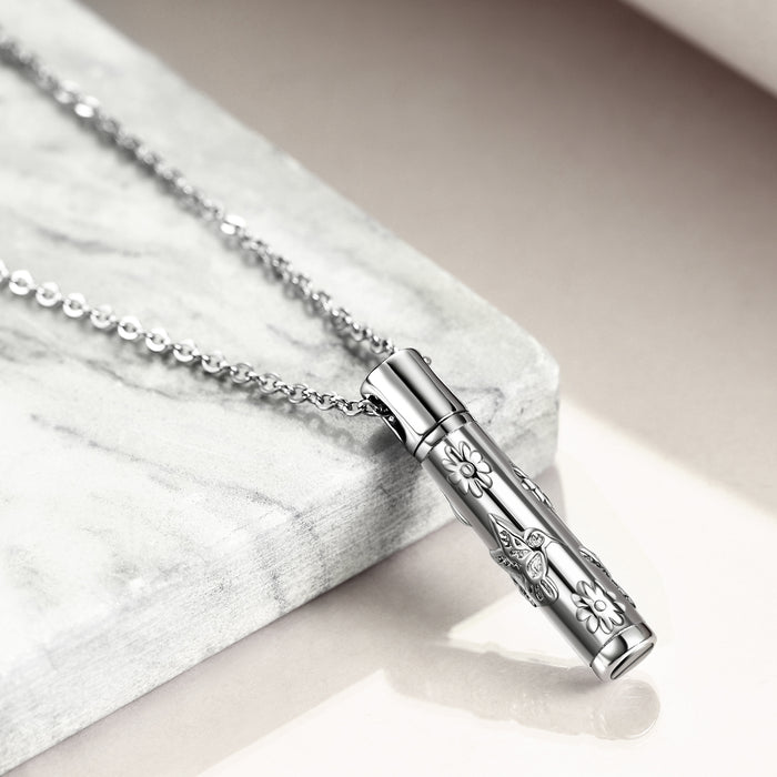 Hummingbird Einäscherung Schmuck Urne Halskette Asche Sterling Silber Hummingbird-Schmuck für Frauen