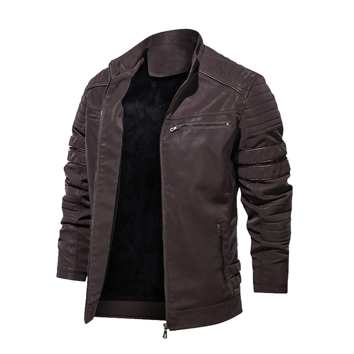 Männer Lederjacke Motorrad PU Männer Jacken