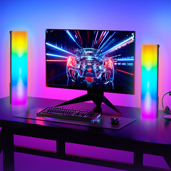 3D RGB-Licht Pick-up Tischplatte Ambiente Lampe bunte Musik sprachgesteuerte Rhythmus Licht Home Decor für PC-Spiel für Urlaub Geschenke