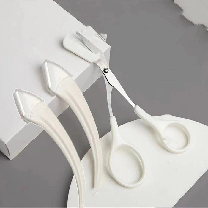 Augenbraue Trimmen Messer mit Kamm gekrümmt Mond Klein Beauty Supplies Gadgets