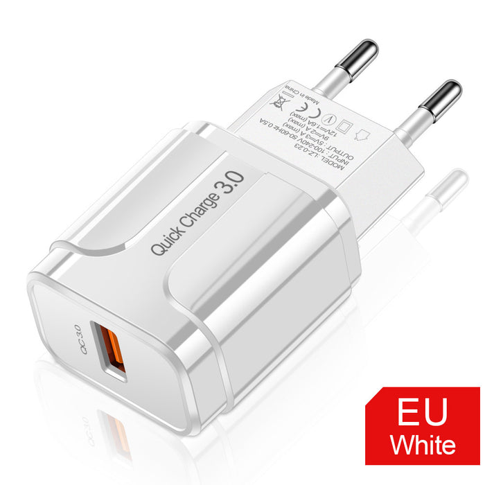 Charger head, travel charger, wall charger