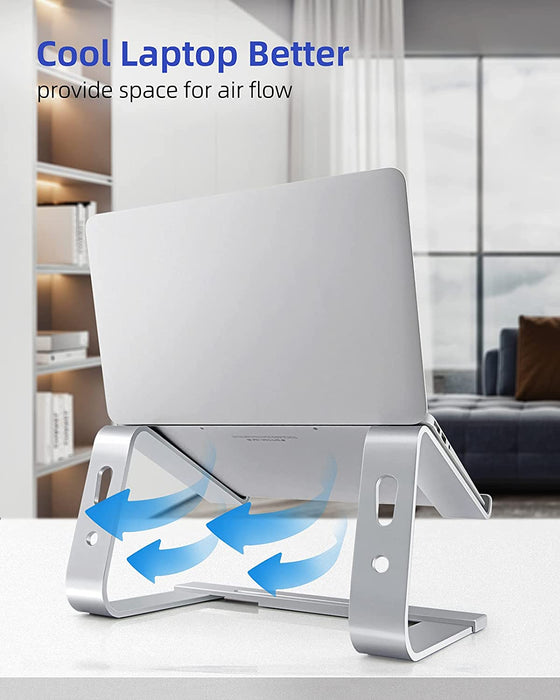 Laptop-Ständer, Computer-Ständer für Laptop, Aluminium Laptop Riser, Ergonomischer Laptop-Halter Kompatibel mit MacBook Air Pro, Dell XPS, Mehr 10-17 Zoll Laptops Arbeit von zu Hause