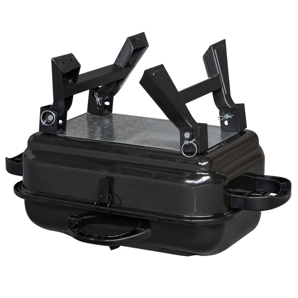 Tragbarer Holzkohlegrill BBQ und Smoker mit Deckel Klappbarer Tischgrill
