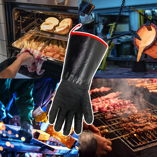 35,6 cm Ofenhandschuhe, rauchbeständige Grillhandschuhe, feuerbeständig